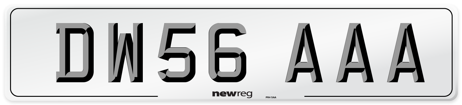 DW56 AAA Number Plate from New Reg